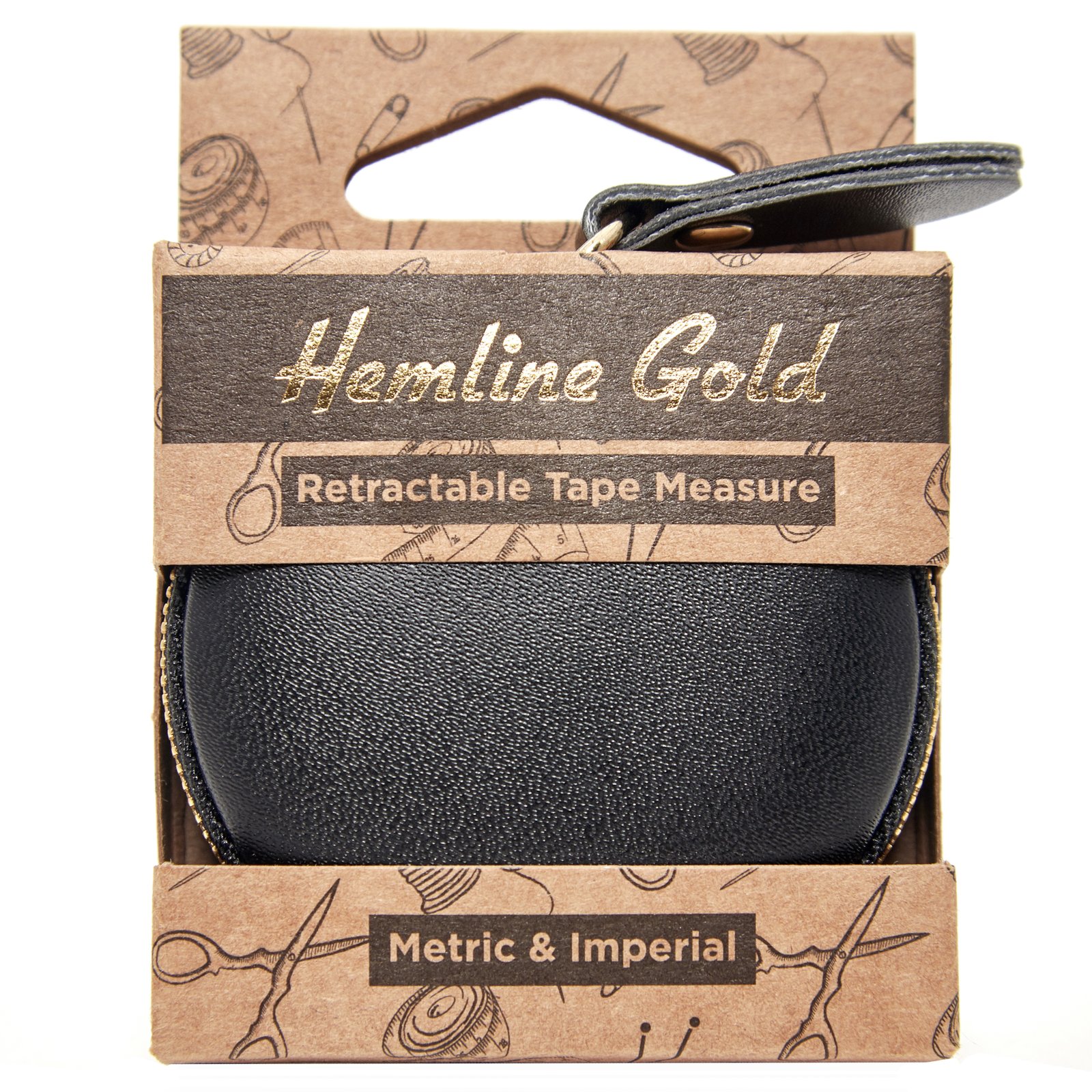 Hemline Retractable Extra Long Tape Measures PU Fabric Case 300cm